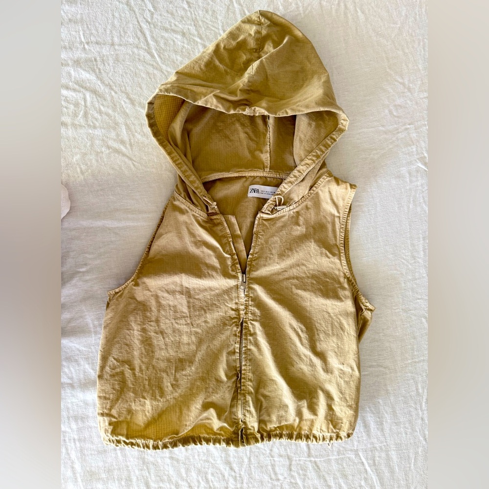 Zara Beige Hooded Jacket